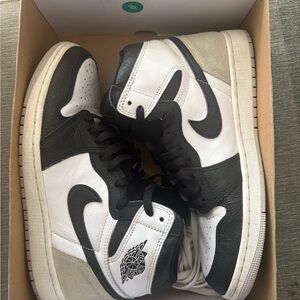 Jordan Black, White, and Gray Sneakers